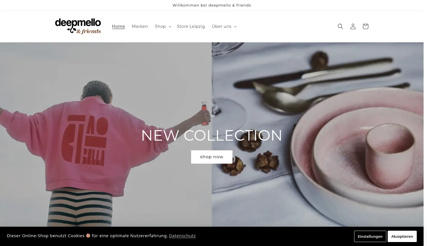 Website-Screenshot von deepmello