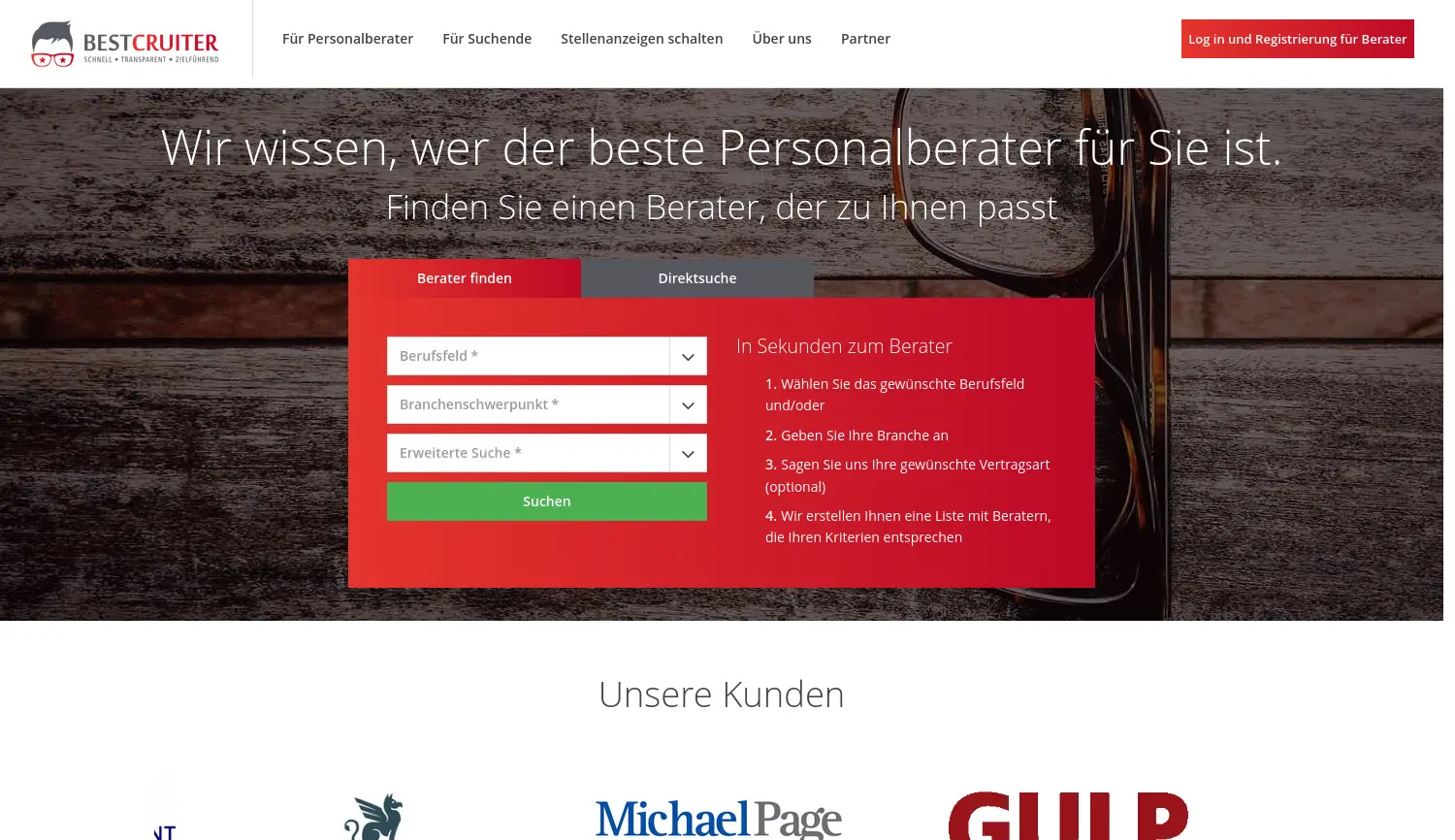 Website-Screenshot von Bestcruiter