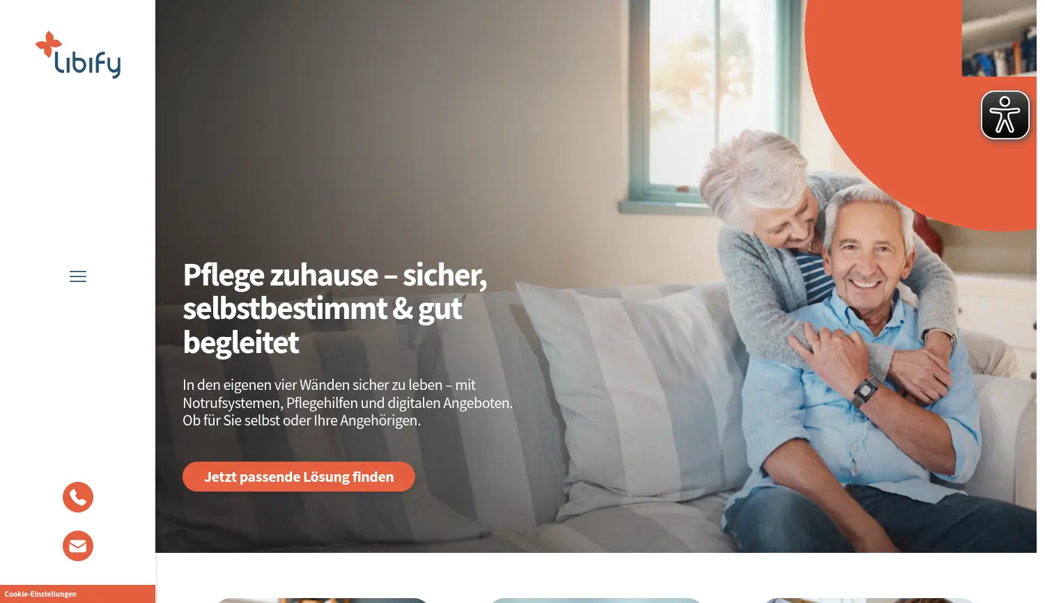 Website-Screenshot von Libify
