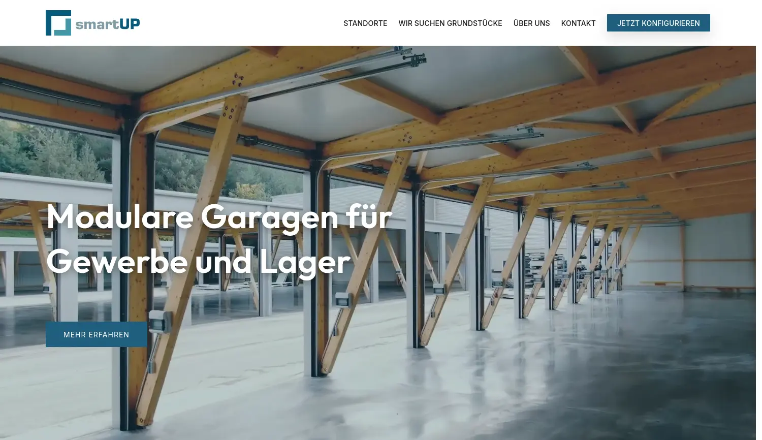 Website-Screenshot von smartUP