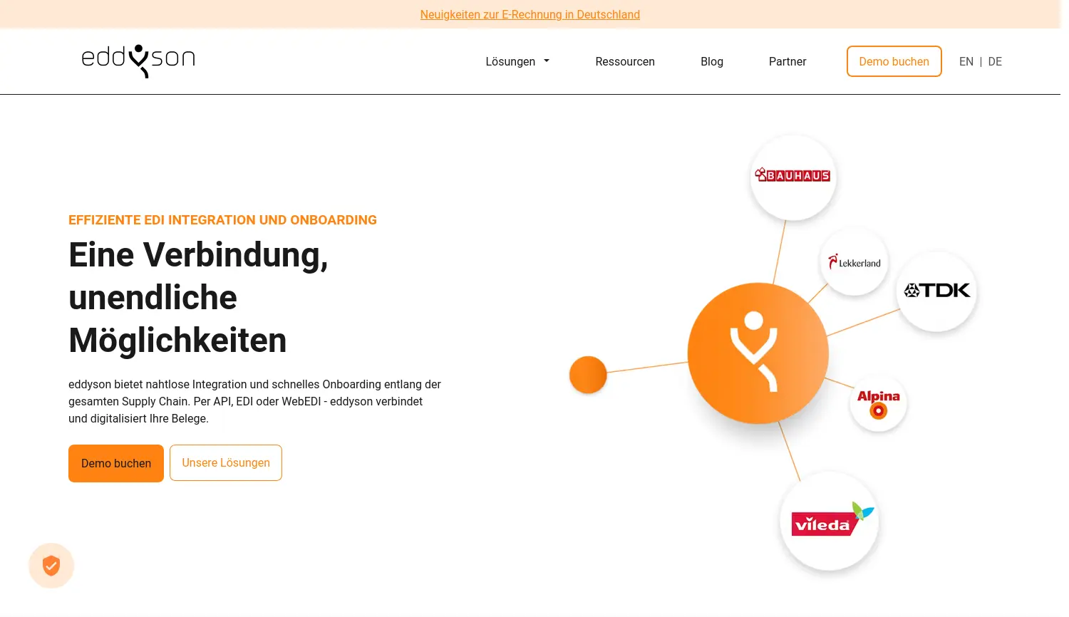 Website-Screenshot von eddyson