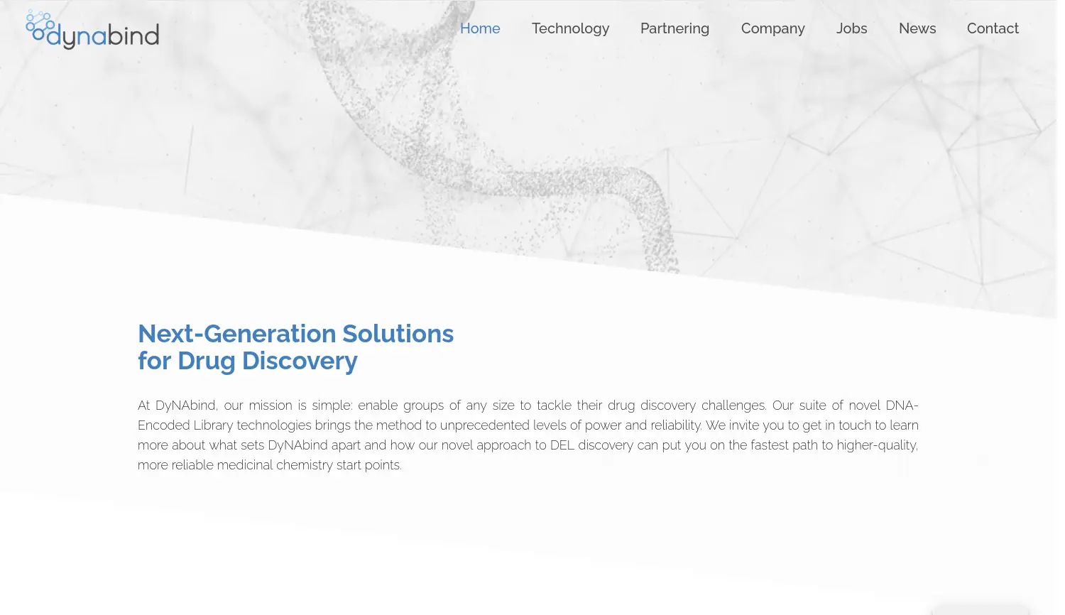 Website-Screenshot von Dynabind