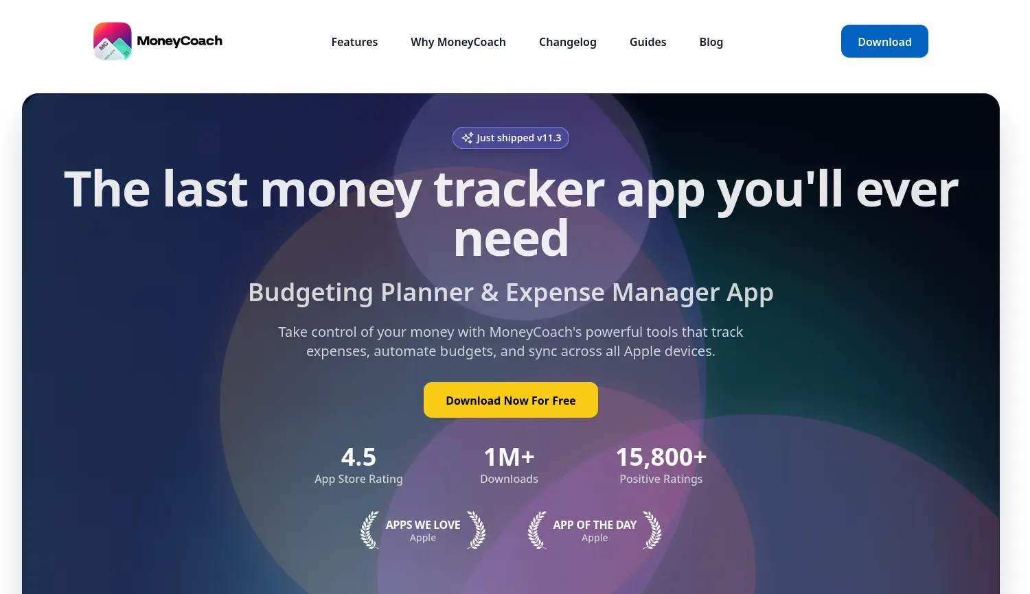 Website-Screenshot von MoneyCoach.ai
