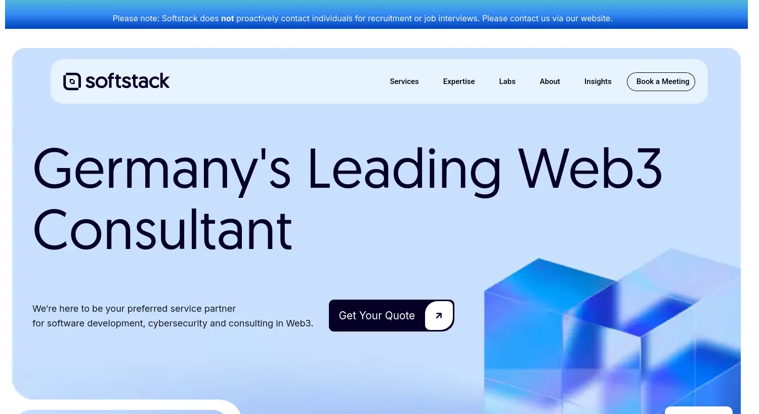 Website-Screenshot von Chainsulting