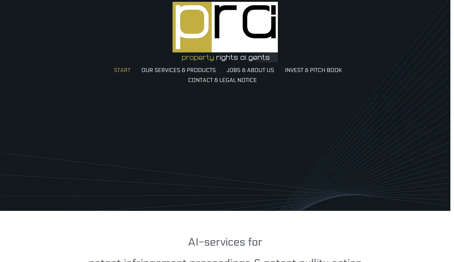 Website-Screenshot von property rights ai.gents