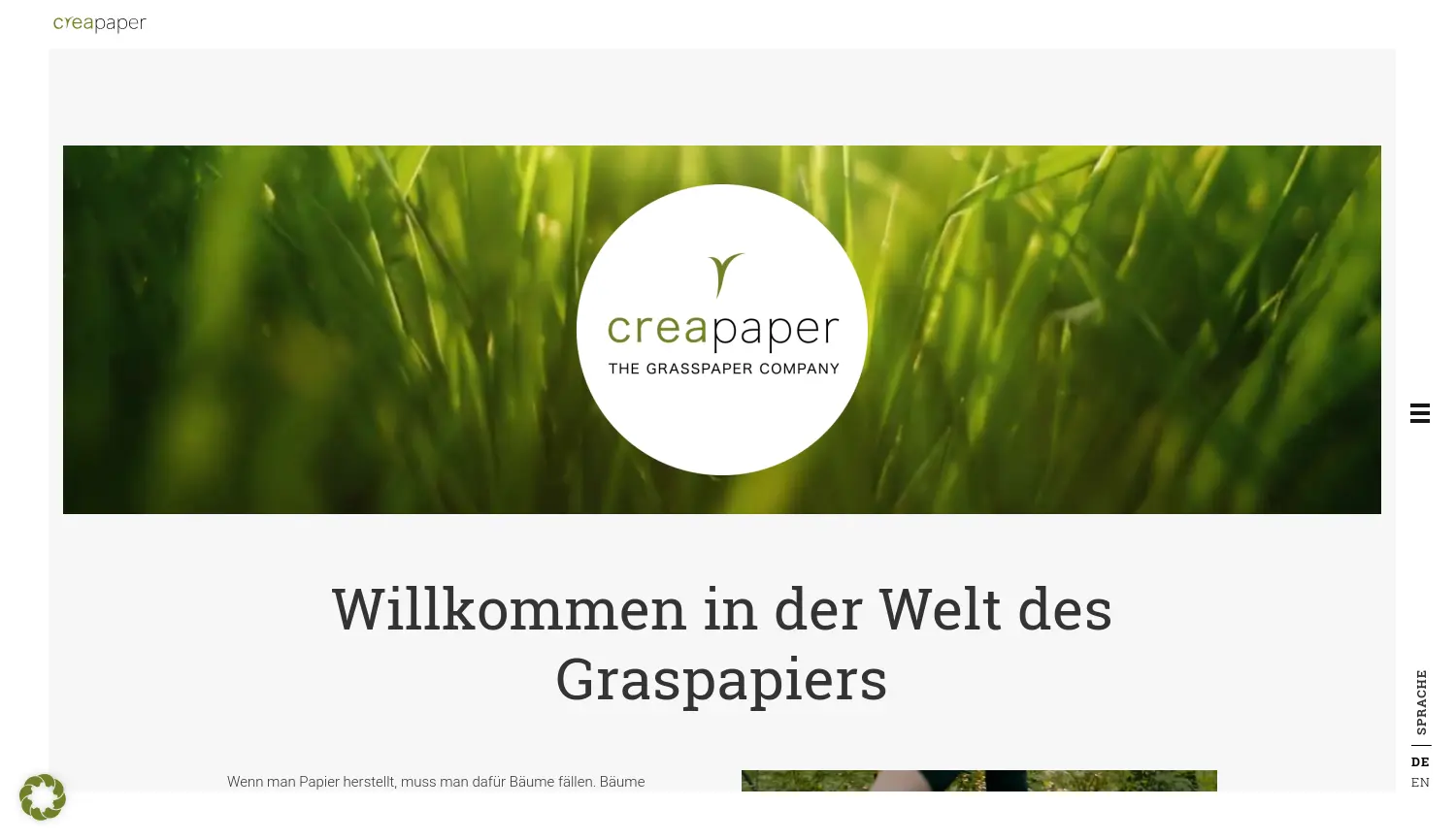 Website-Screenshot von creapaper