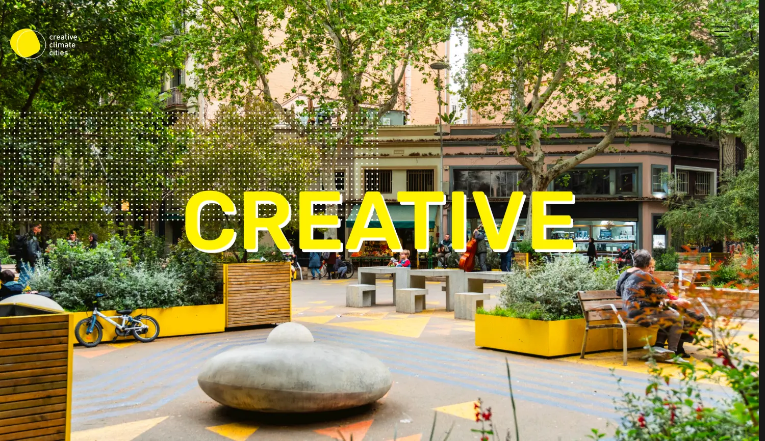Website-Screenshot von Creative Climate Cities