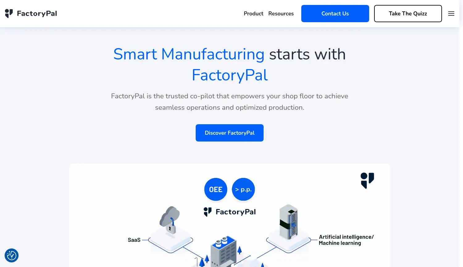 Website-Screenshot von FactoryPal