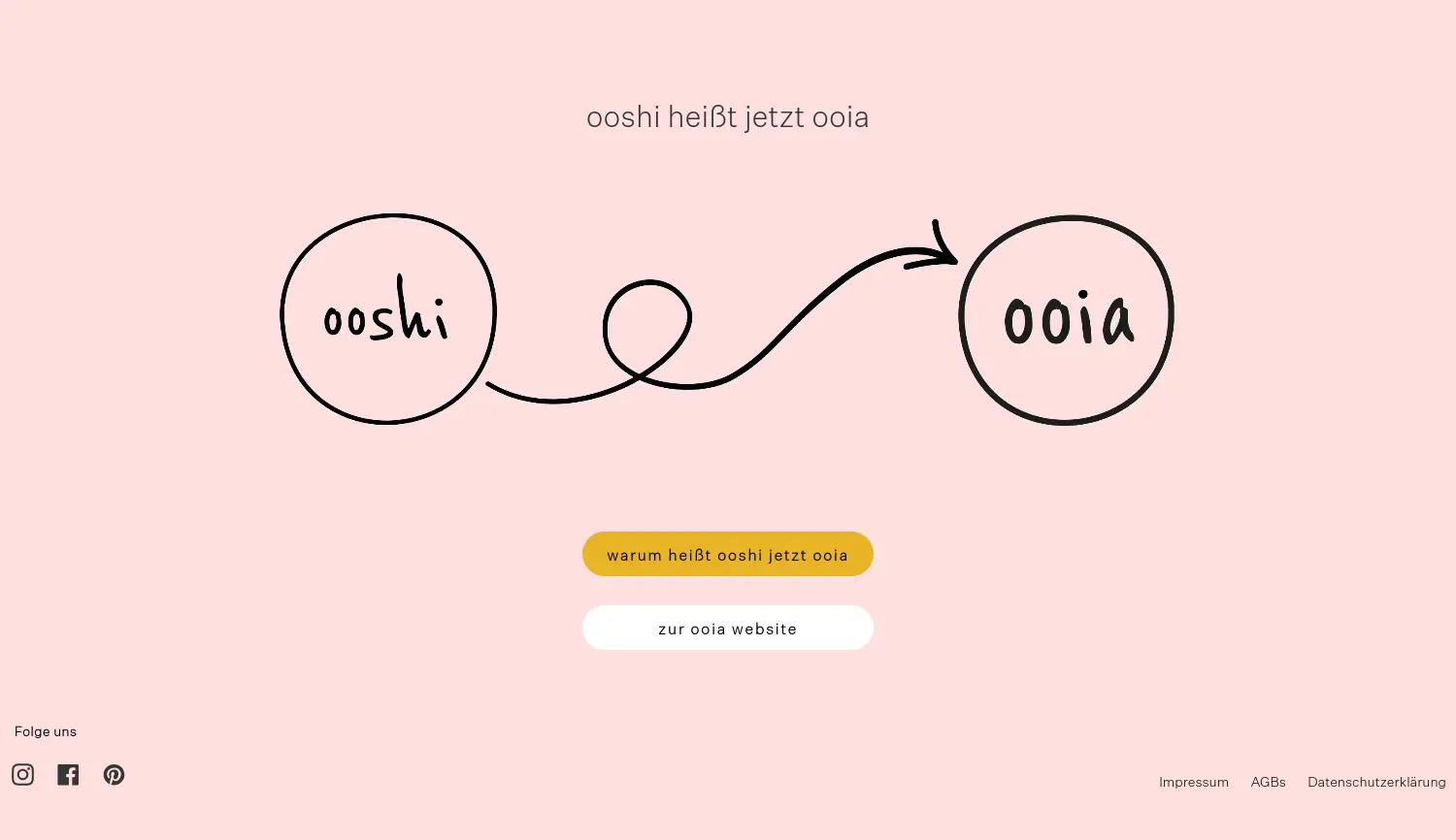 Website-Screenshot von ooia