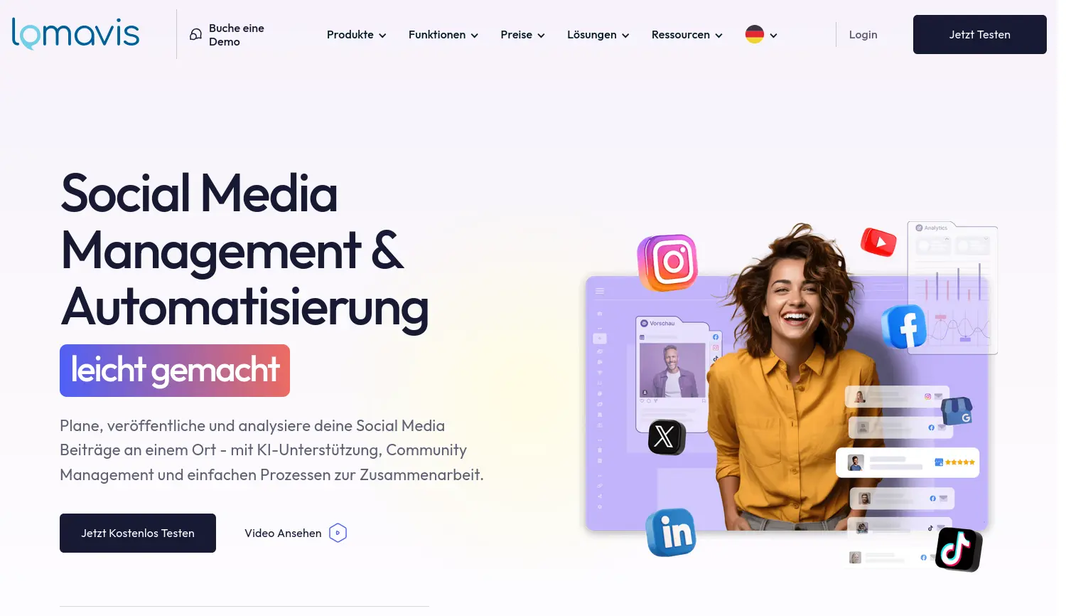 Website-Screenshot von Lomavis