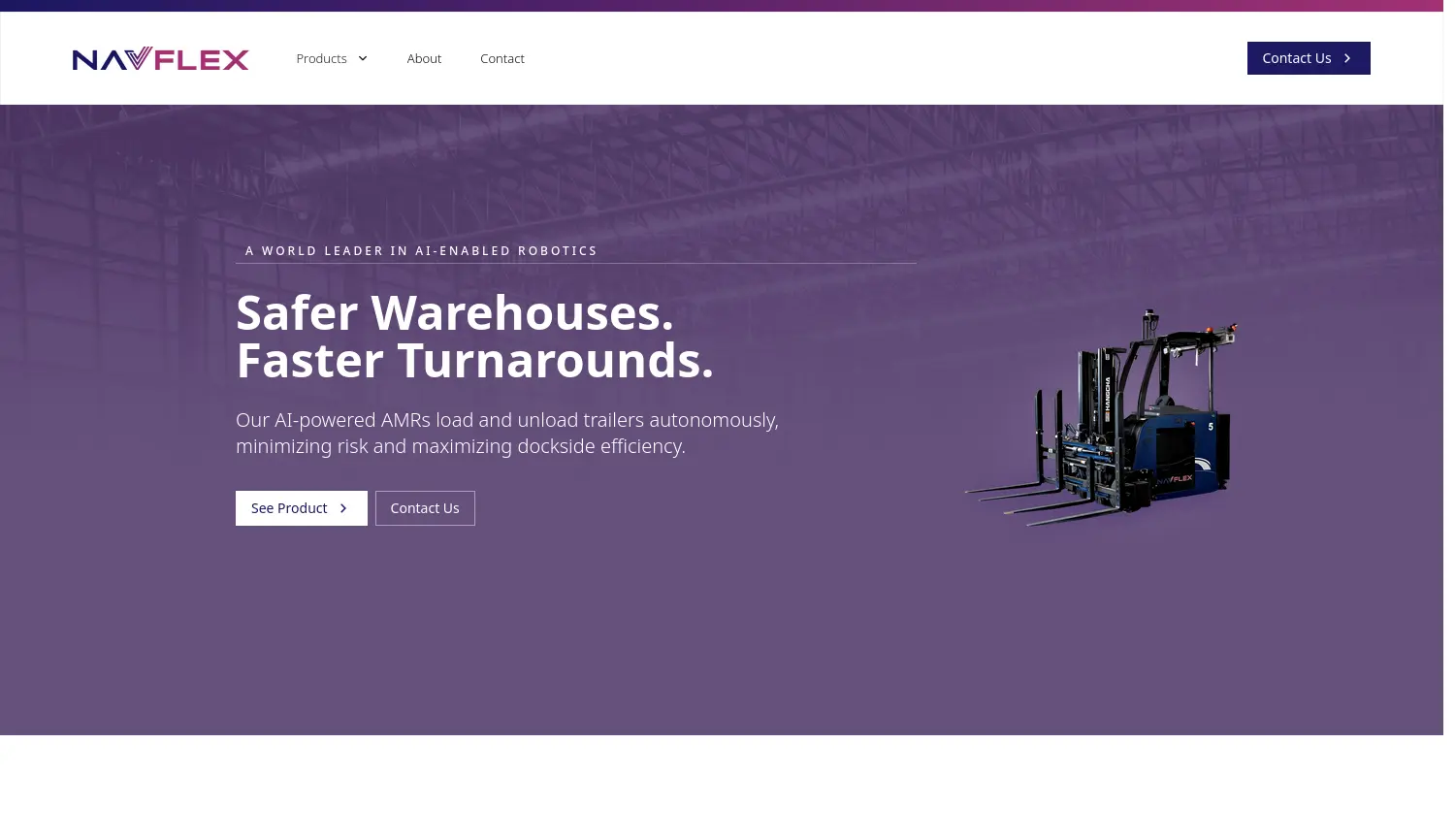 Website-Screenshot von Navflex