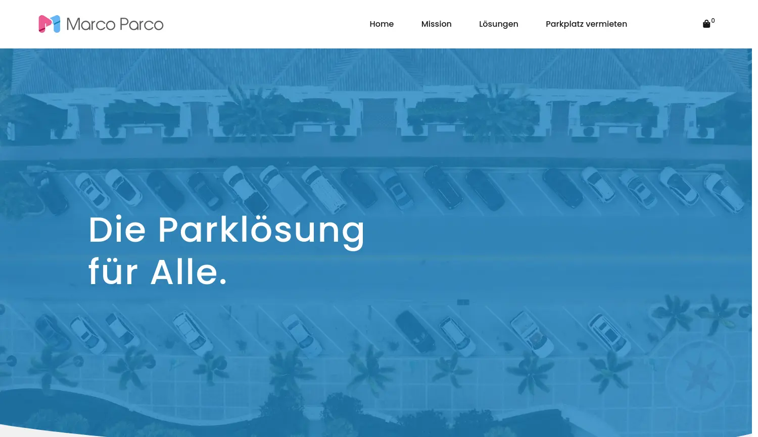 Website-Screenshot von Marco Parco