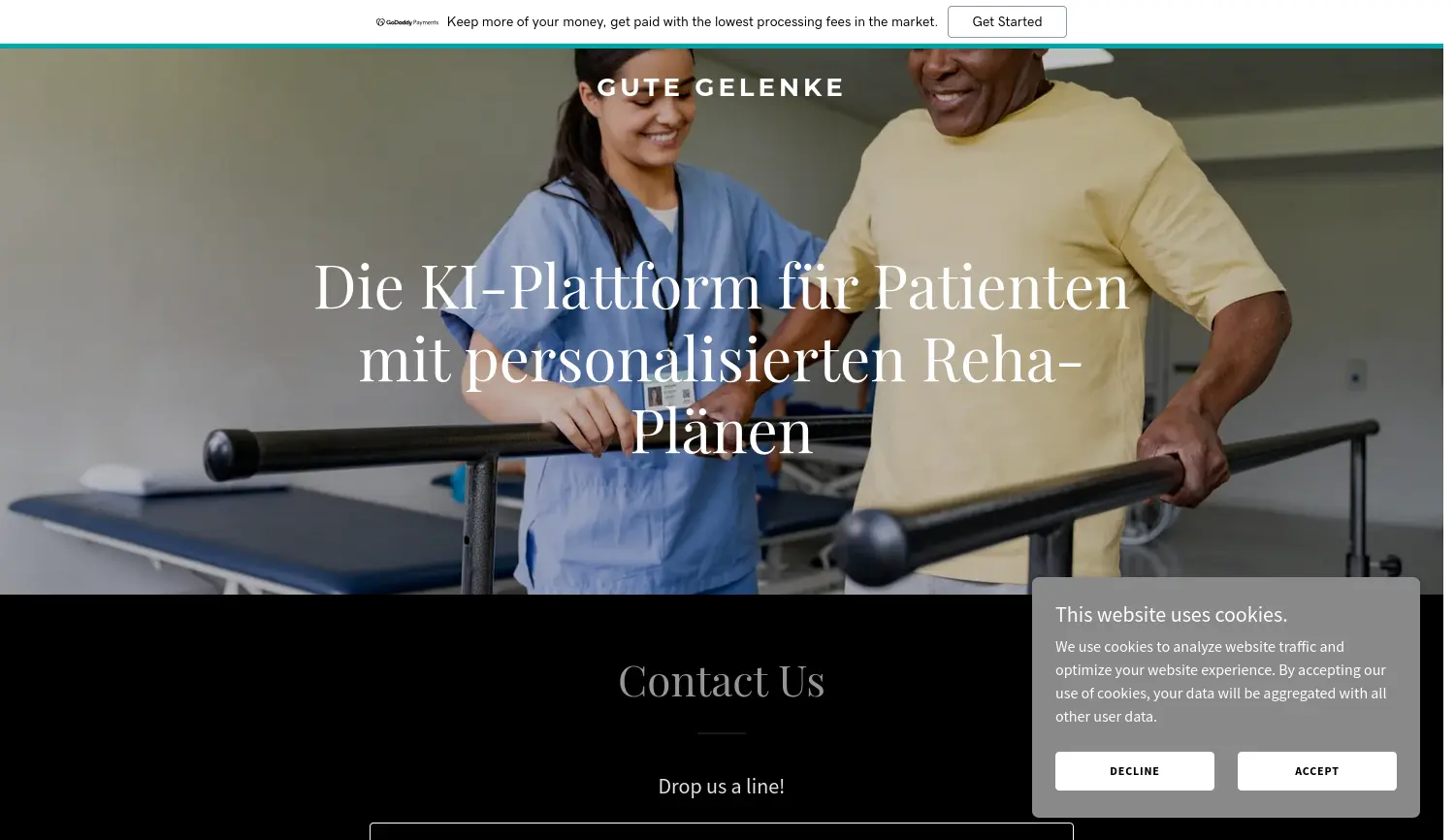 Website-Screenshot von Raumly