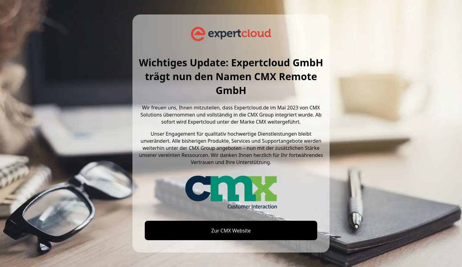 Website-Screenshot von expertcloud.de