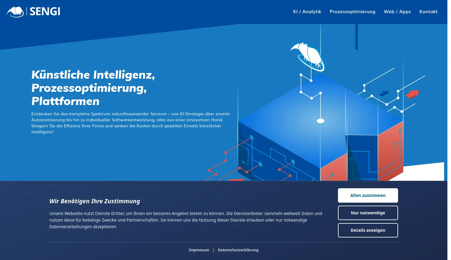 Website-Screenshot von Sengi