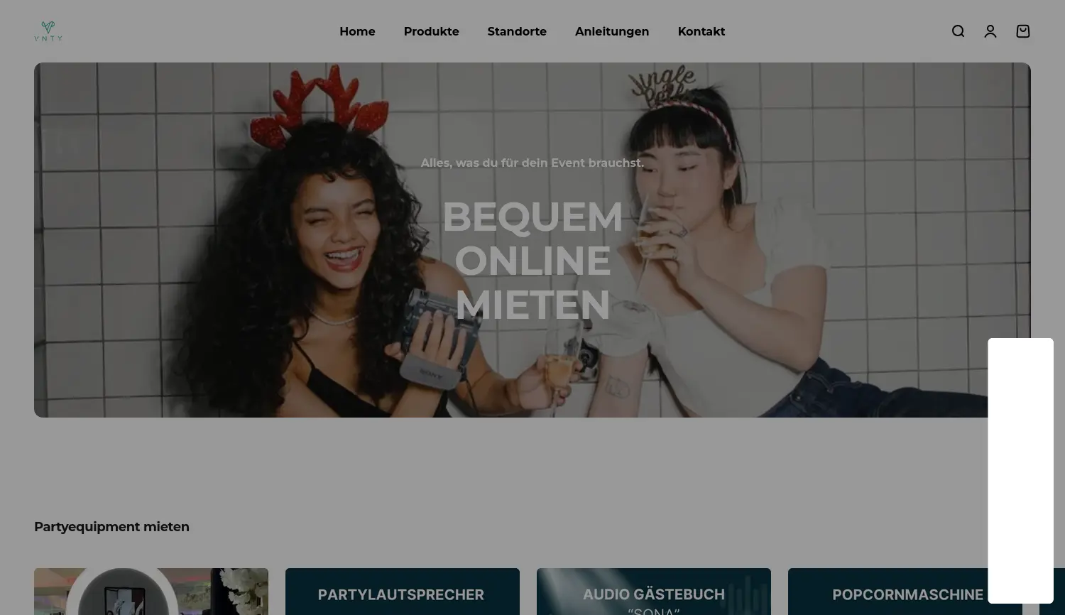 Website-Screenshot von vnty