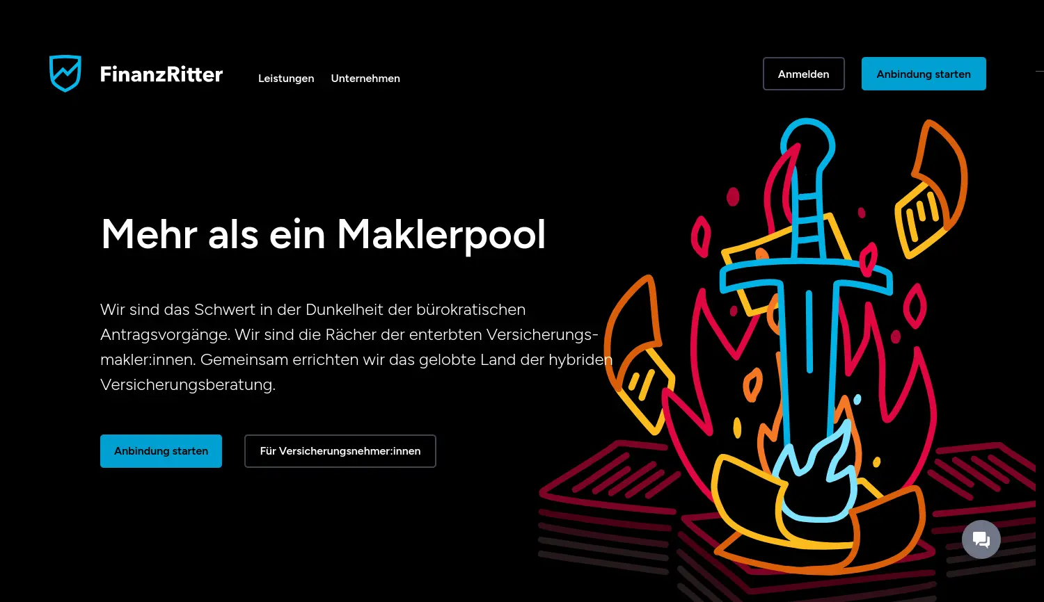 Website-Screenshot von FinanzRitter