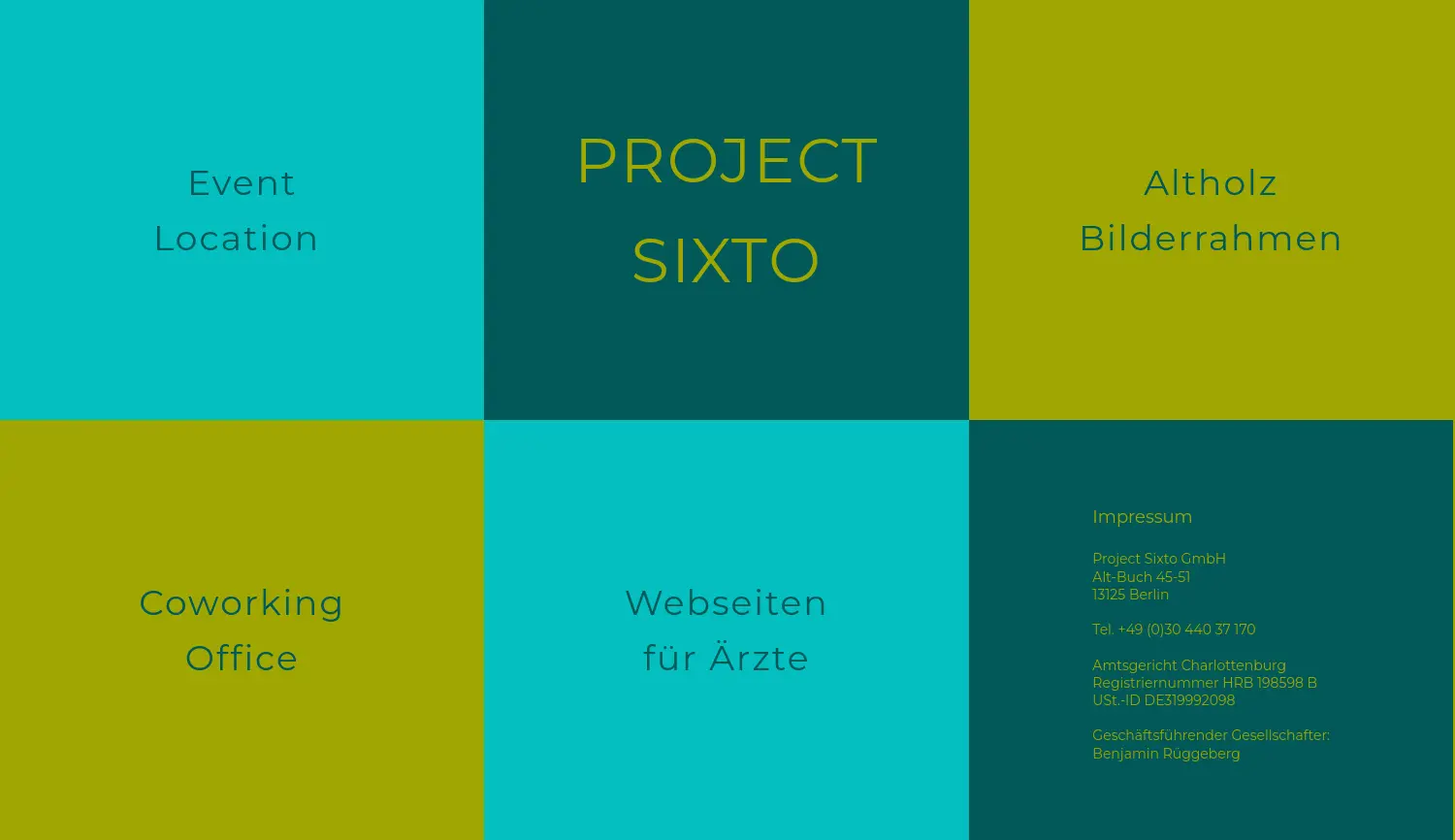 Website-Screenshot von Project Sixto