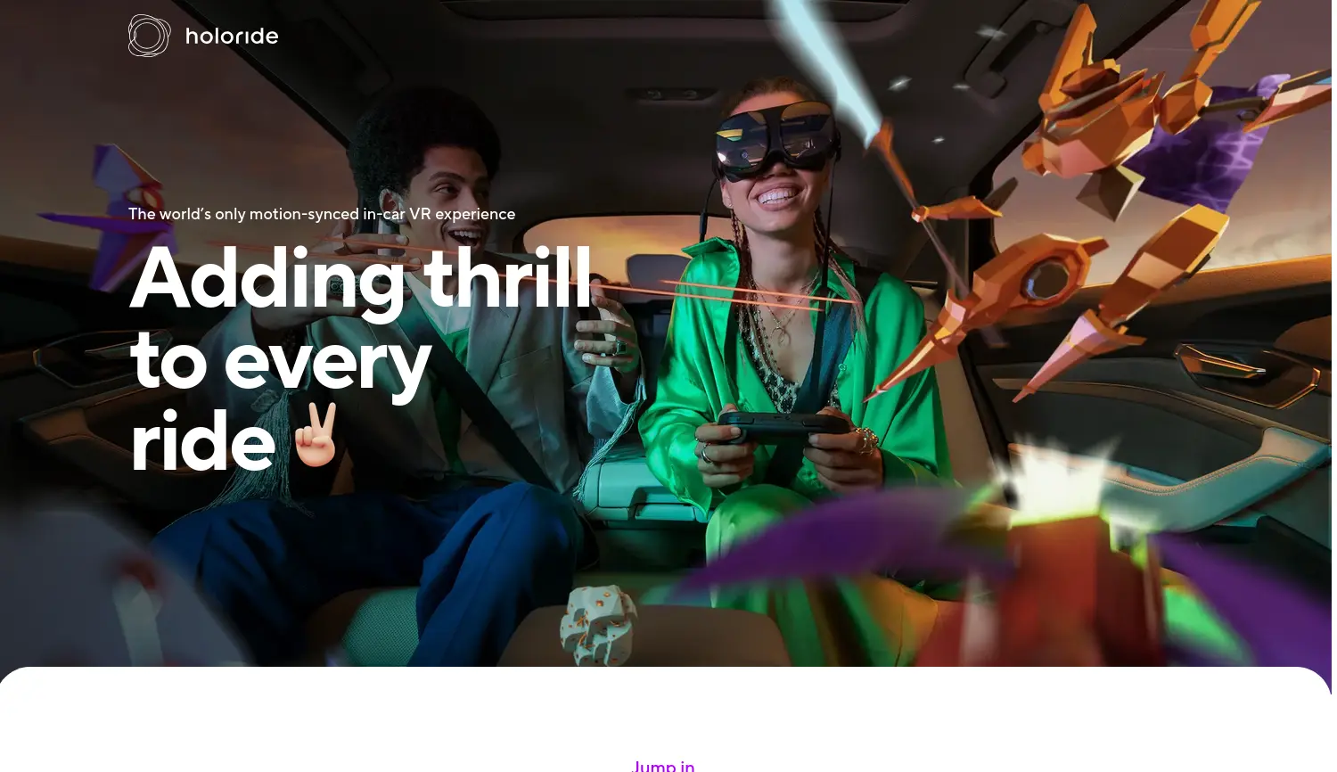 Website-Screenshot von holoride
