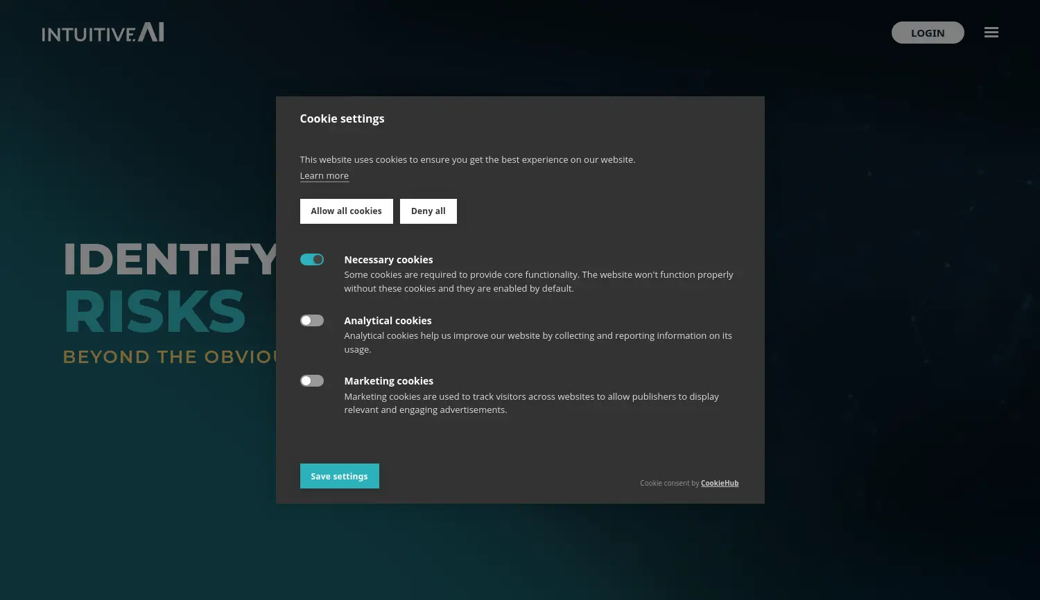 Website-Screenshot von intuitive.AI