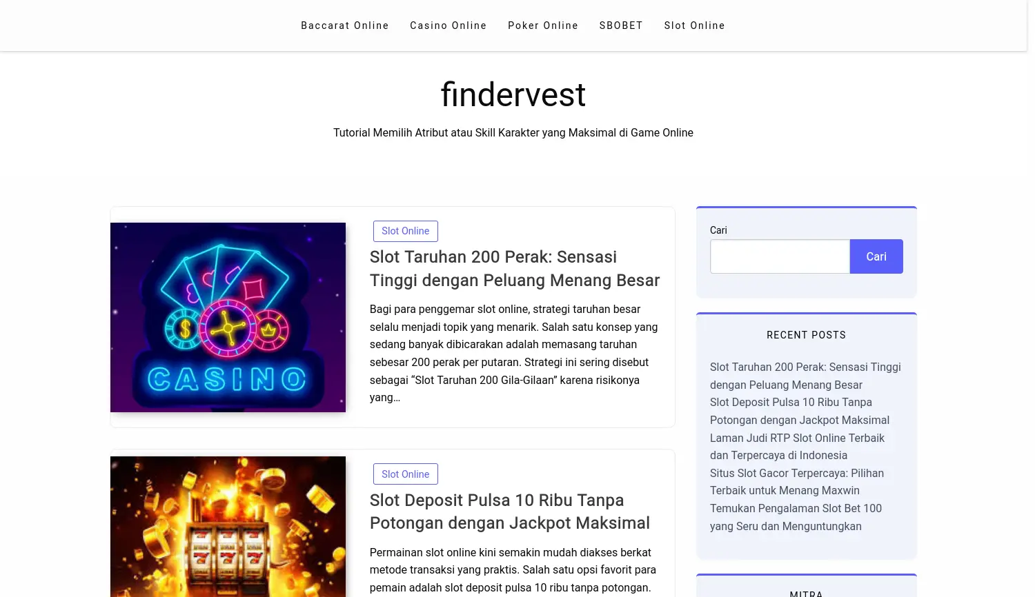 Website-Screenshot von findervest