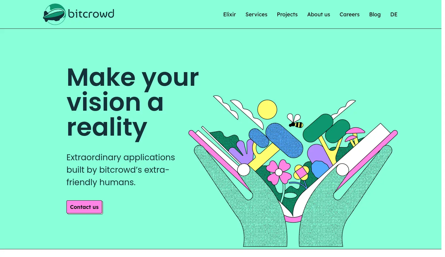 Website-Screenshot von BitCrowd