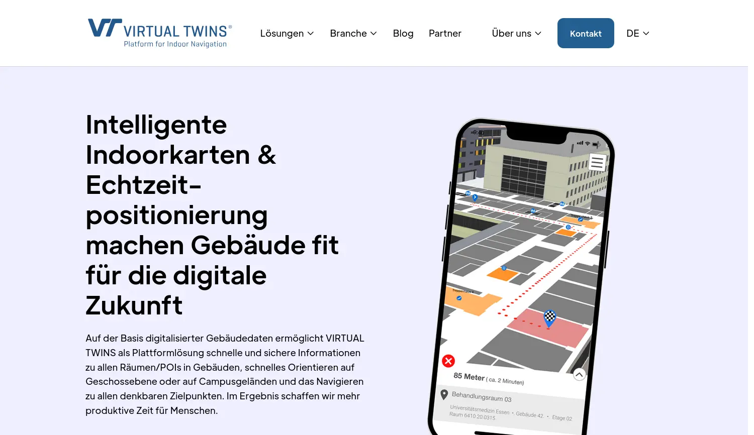 Website-Screenshot von Virtual Twins