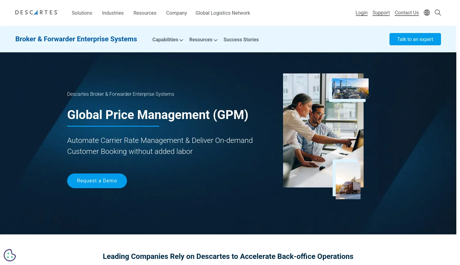 Website-Screenshot von PORTRIX LOGISTIC SOFTWARE