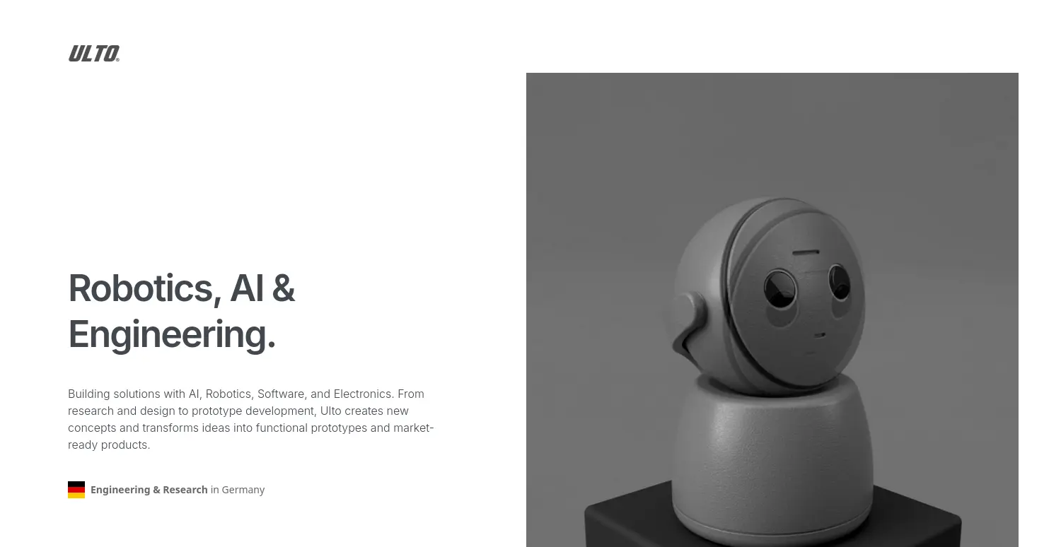 Website-Screenshot von Ulto