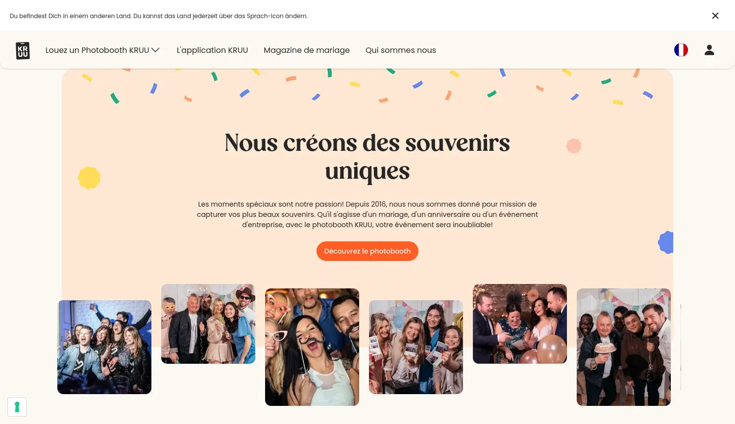 Website-Screenshot von KRUU.com