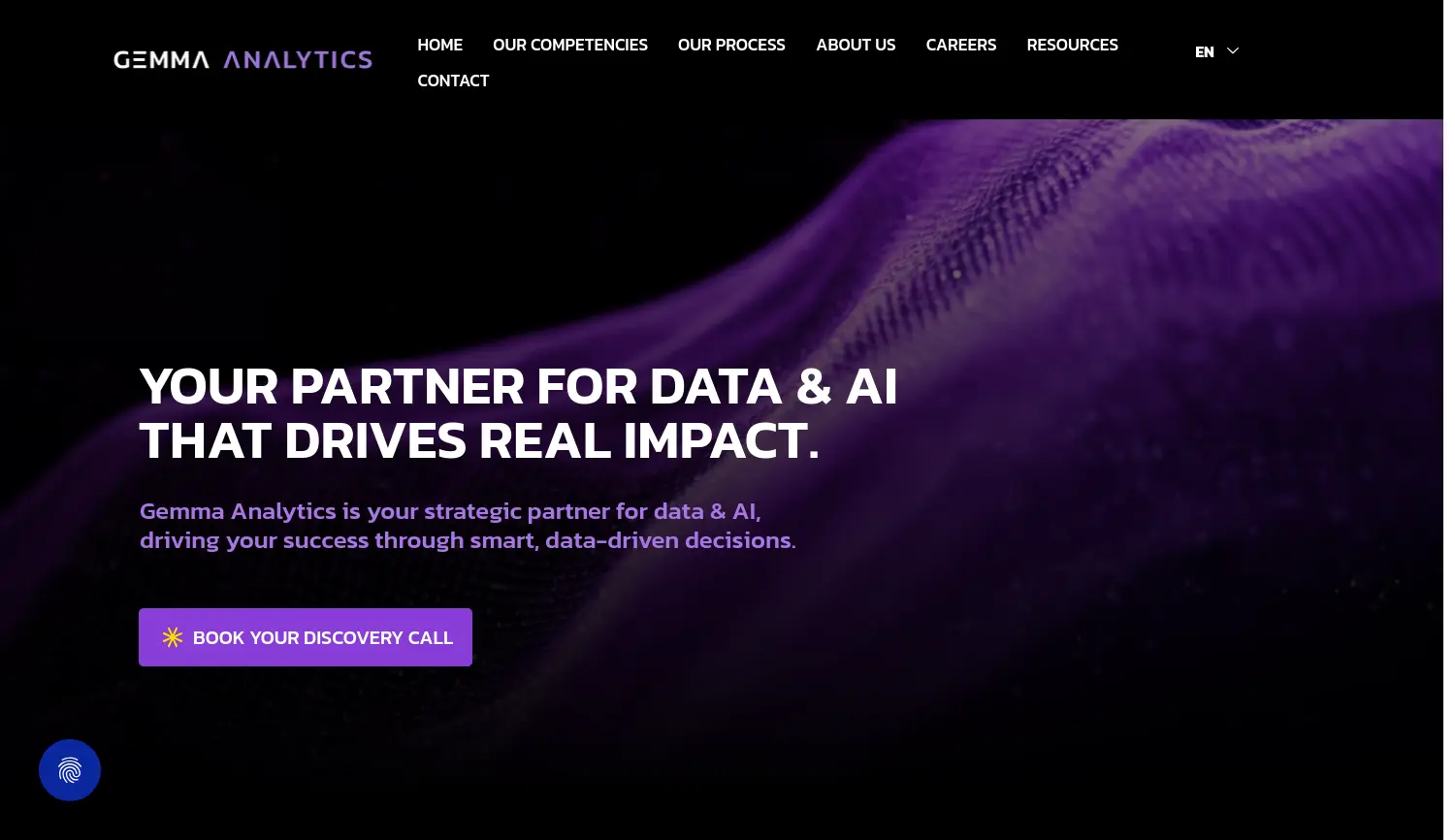 Website-Screenshot von Gemma Analytics
