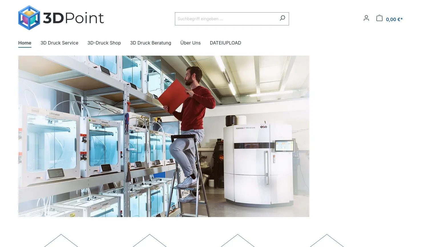 Website-Screenshot von 3D Point