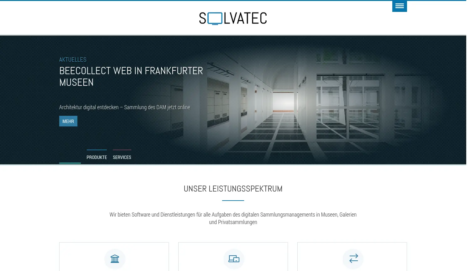 Website-Screenshot von SOLVATEC