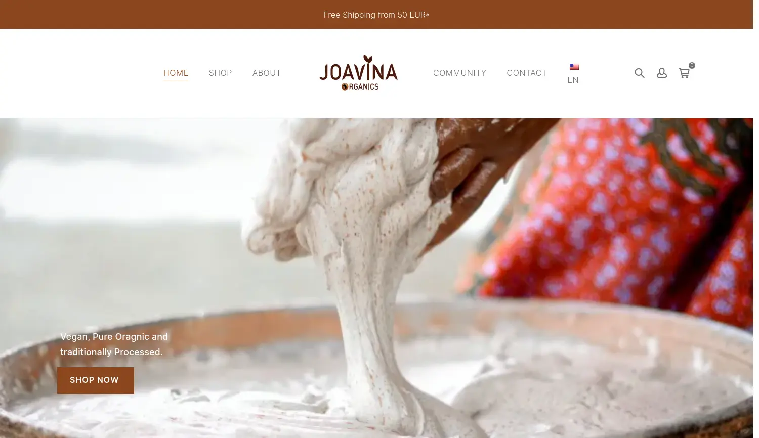 Website-Screenshot von Joavina
