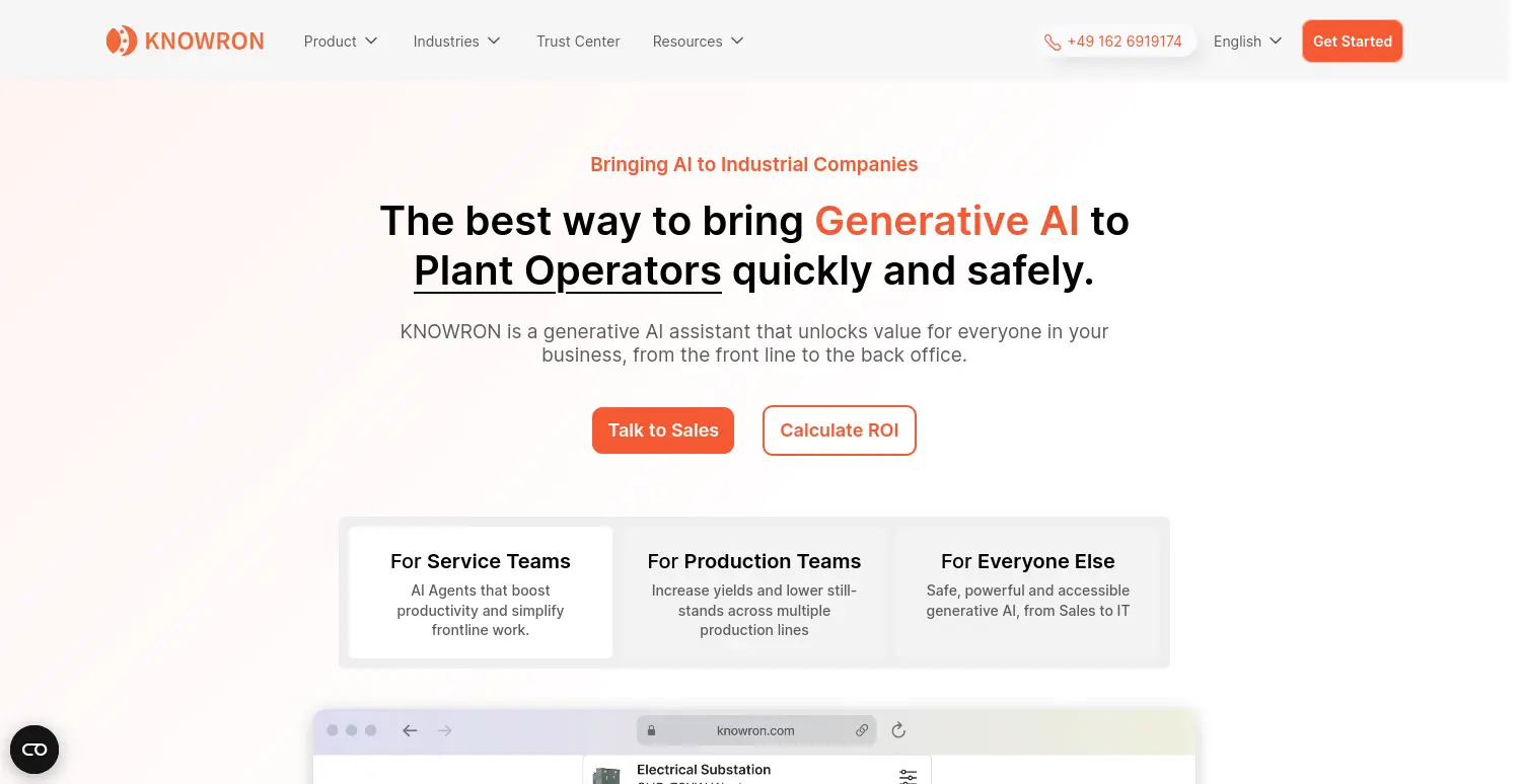 Website-Screenshot von Knowron