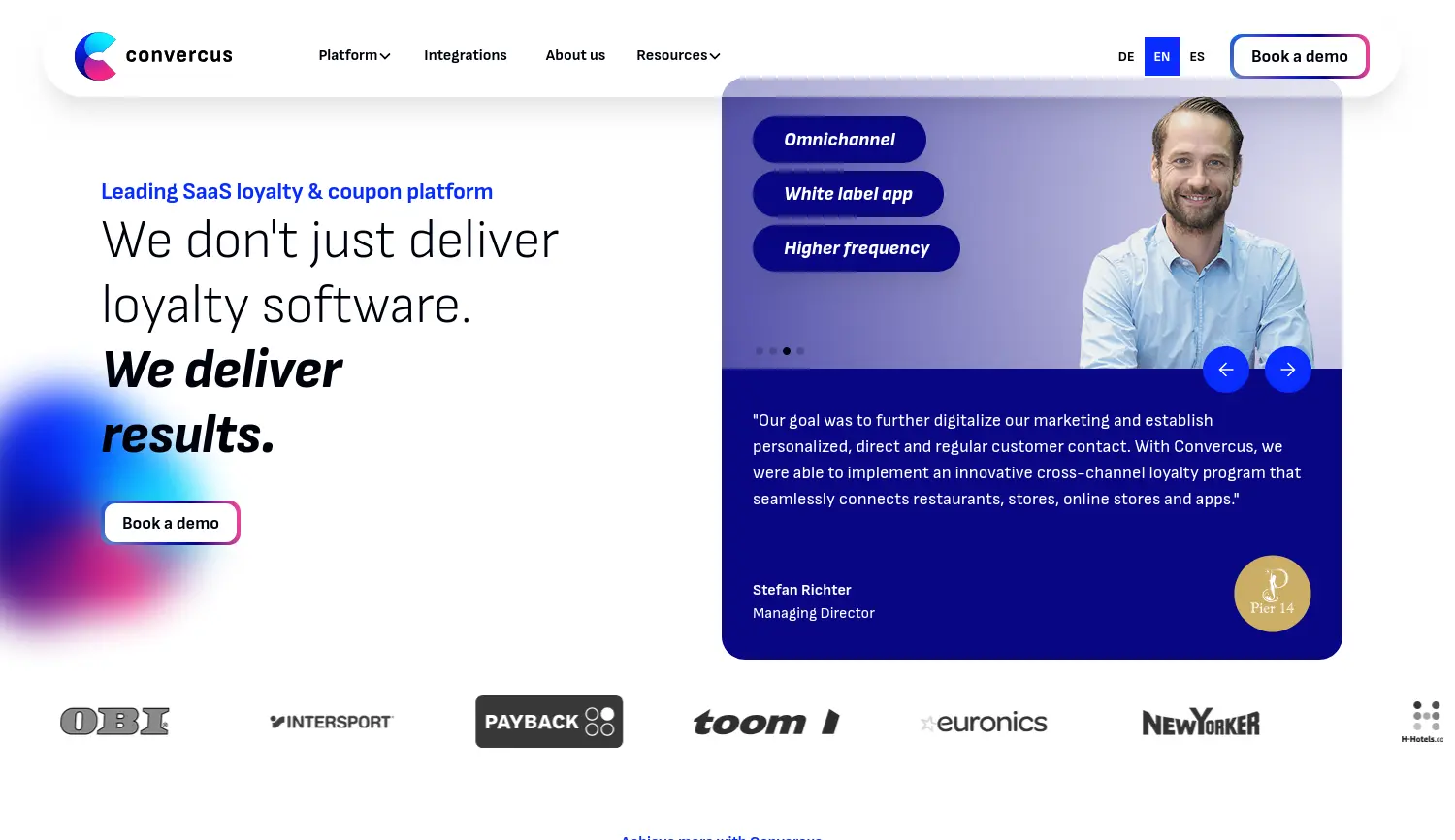Website-Screenshot von Convercus