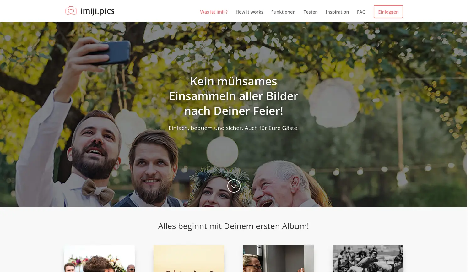 Website-Screenshot von imiji
