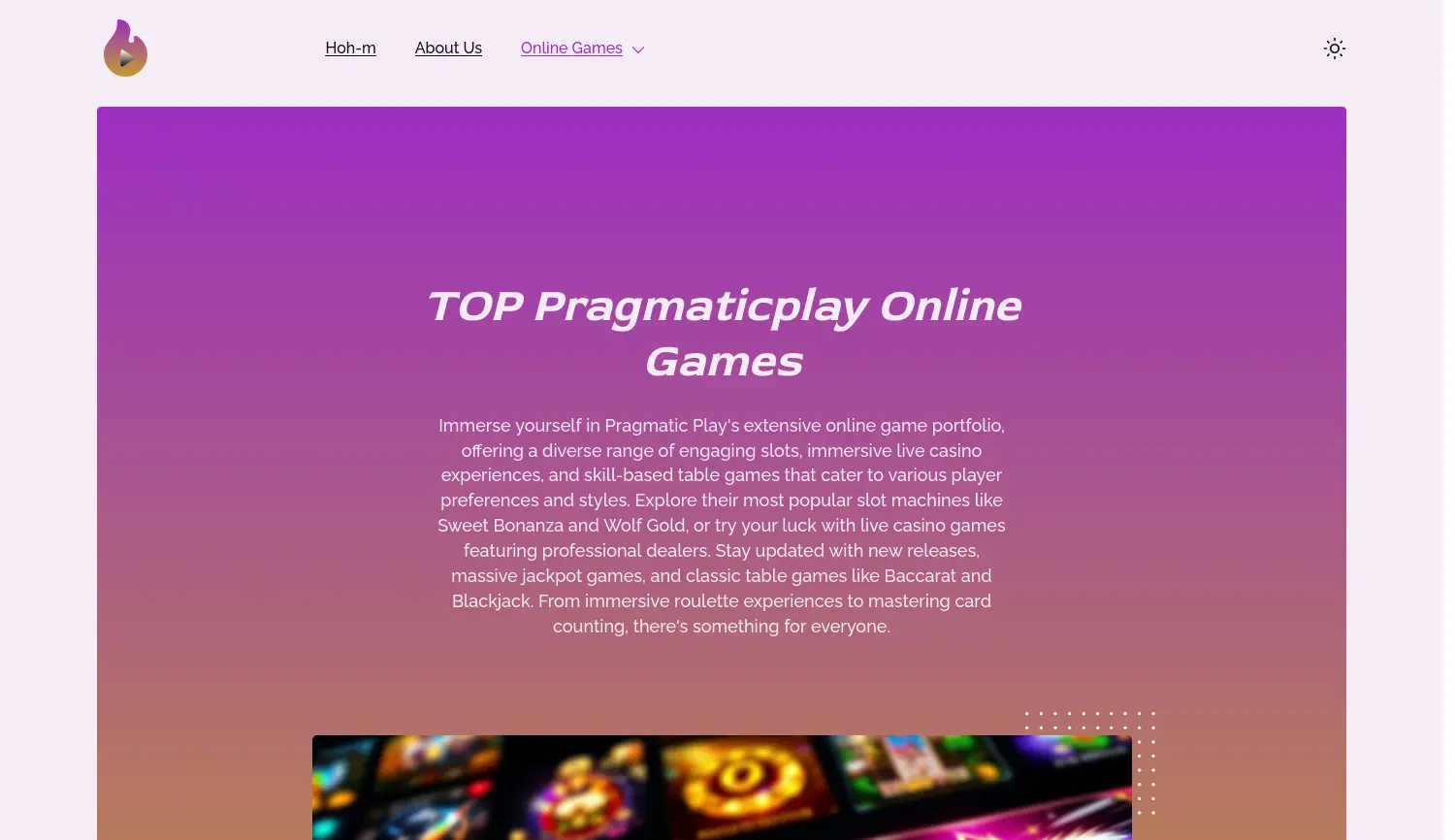 Website-Screenshot von TOP Pragmaticplay Online Games