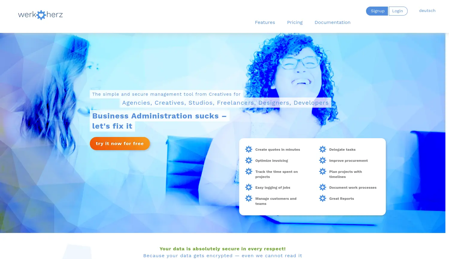 Website-Screenshot von werkherz