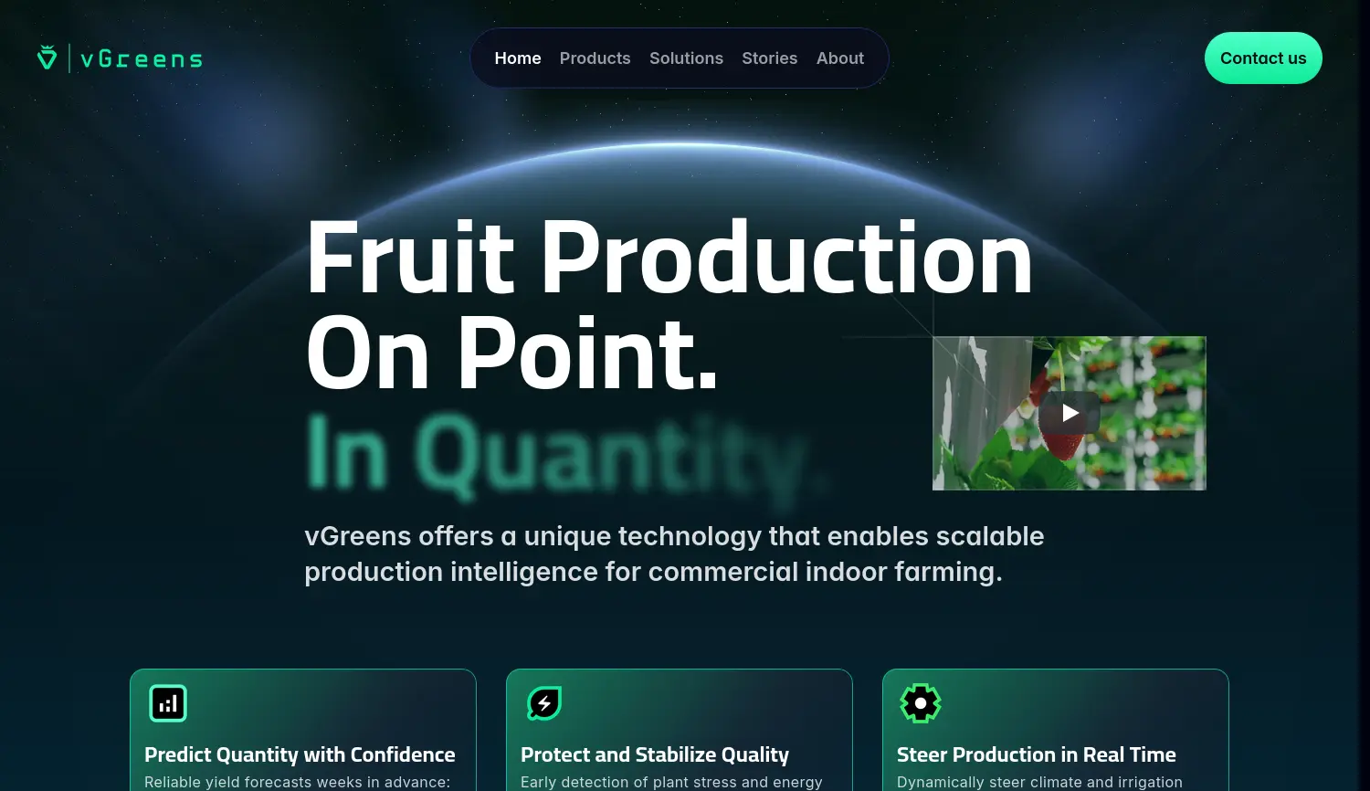 Website-Screenshot von vGreens