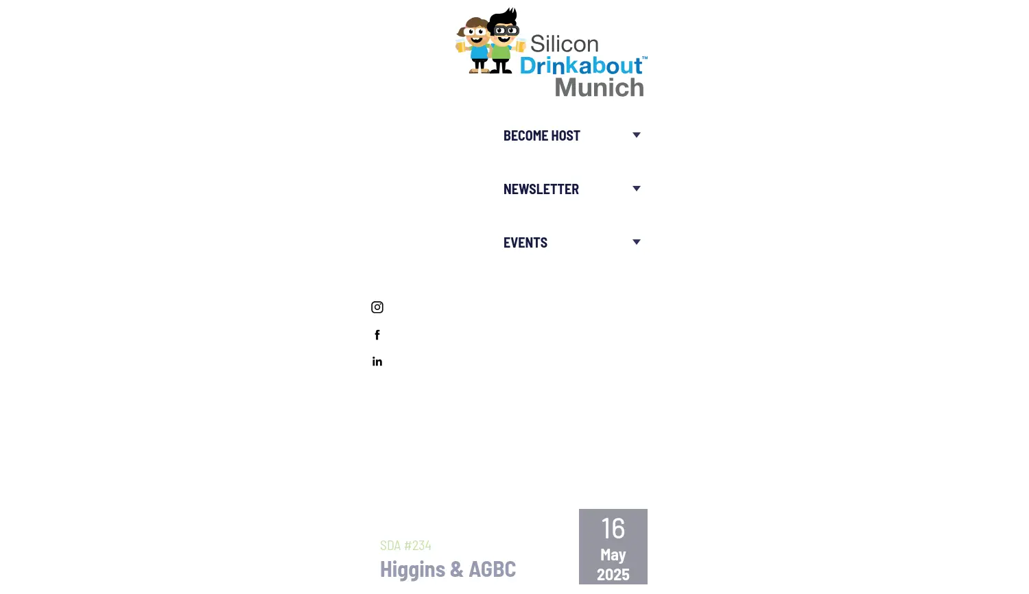 Website-Screenshot von Silicon Drinkabout Munich