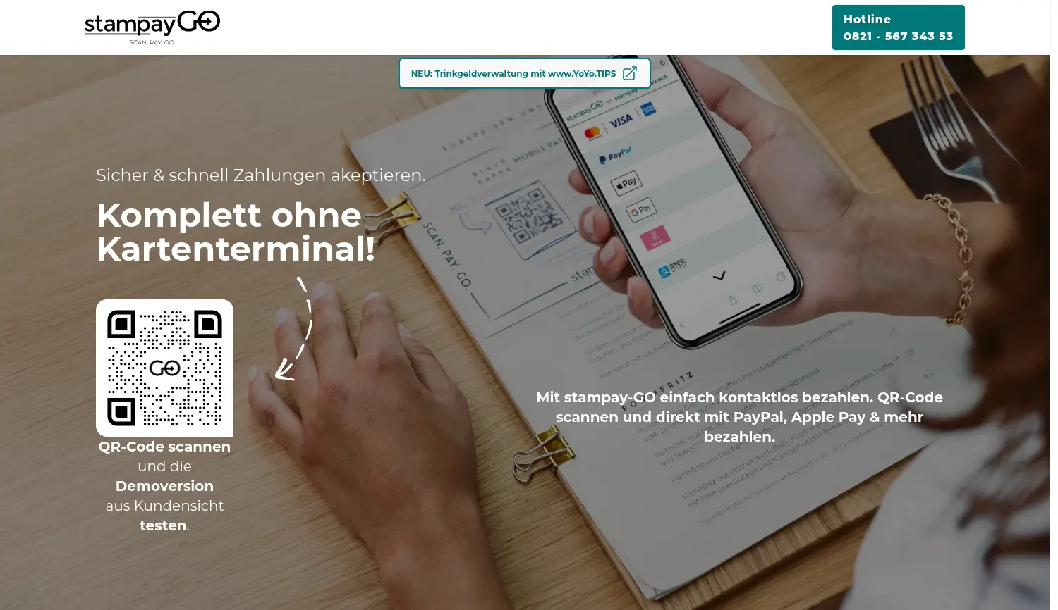 Website-Screenshot von stampay-GO