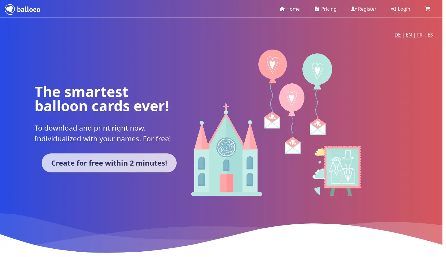 Website-Screenshot von balloco