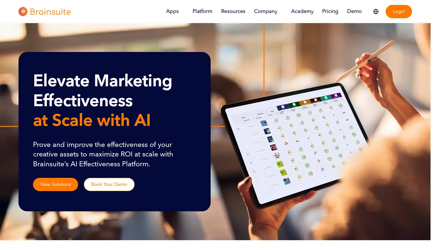 Website-Screenshot von Brainsuite