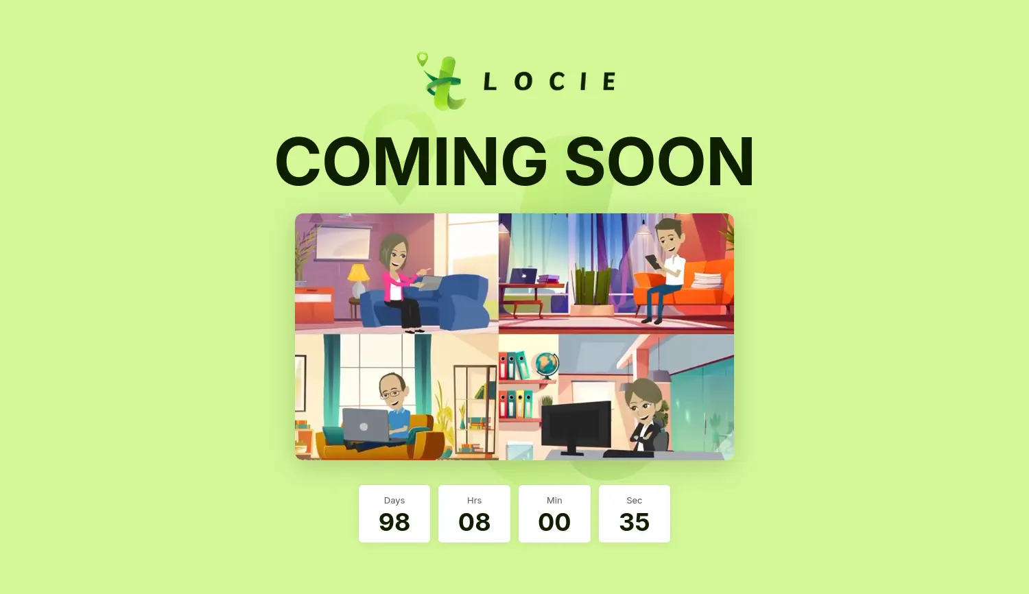 Website-Screenshot von Locie