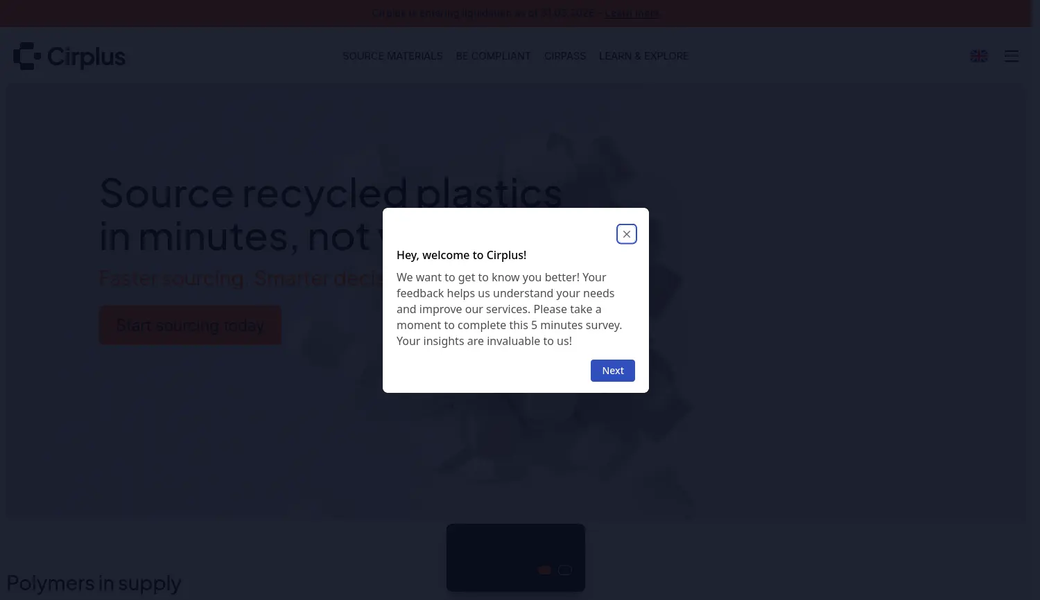 Website-Screenshot von cirplus
