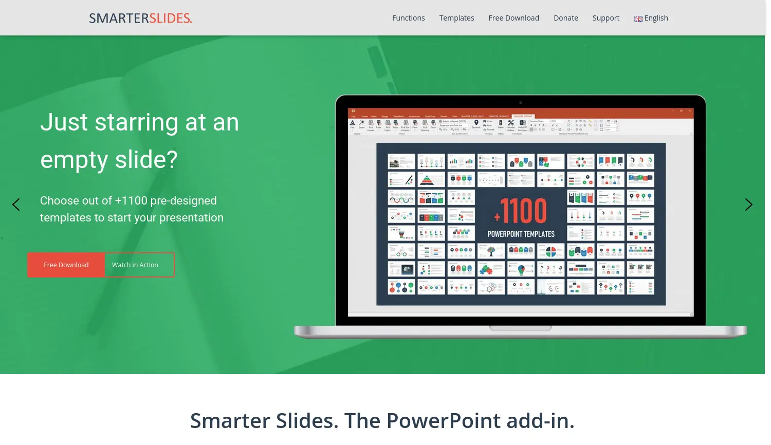 Website-Screenshot von Smarter Slides
