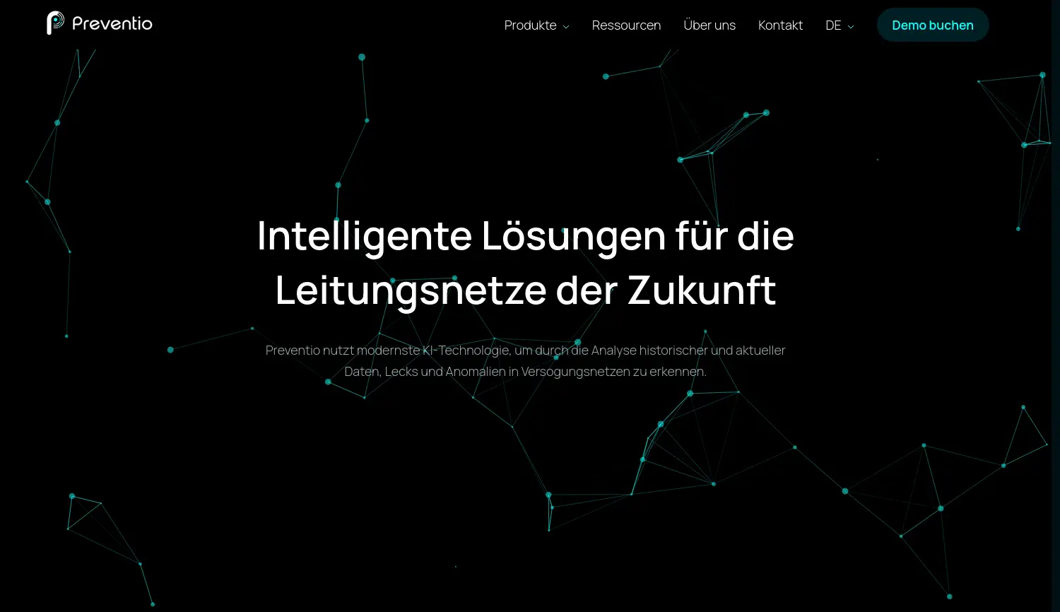 Website-Screenshot von Preventio