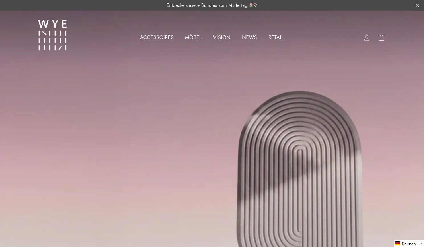 Website-Screenshot von WYE